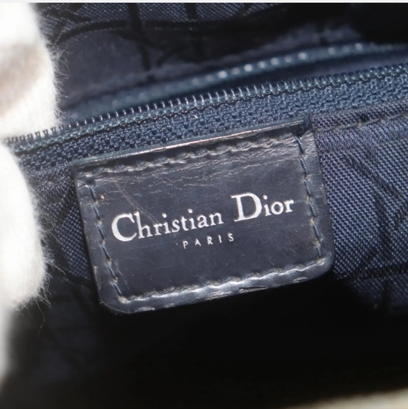 Christian Dior Light Blue Denim Cannage Medium Lady Dior - Picture 8 of 9